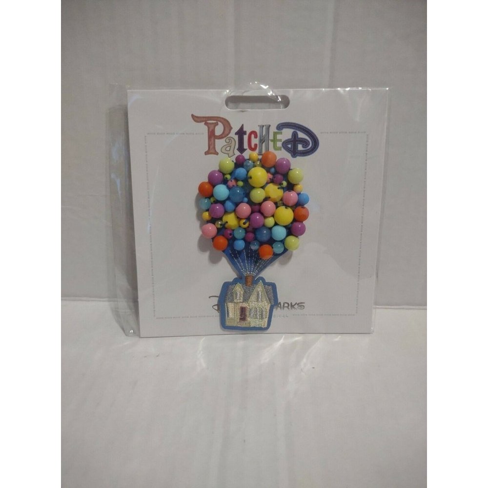 Disney Parks PATCHED UP HOUSE w/ COLORED BEADED BALLOONS Iron On Patch New TAGS